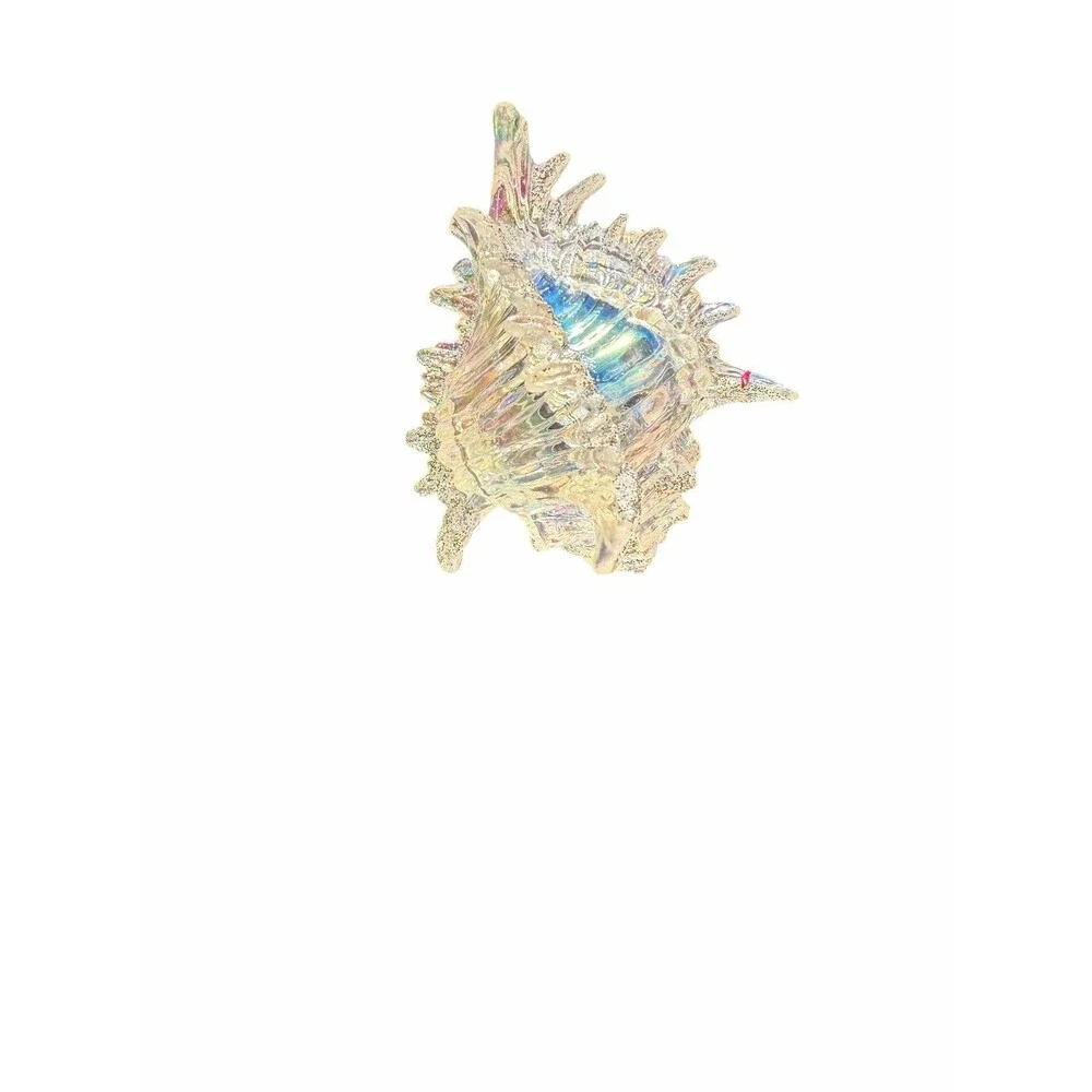 Macy’s holiday lane iridescent acrylic conch shell seaside Christmas ornament